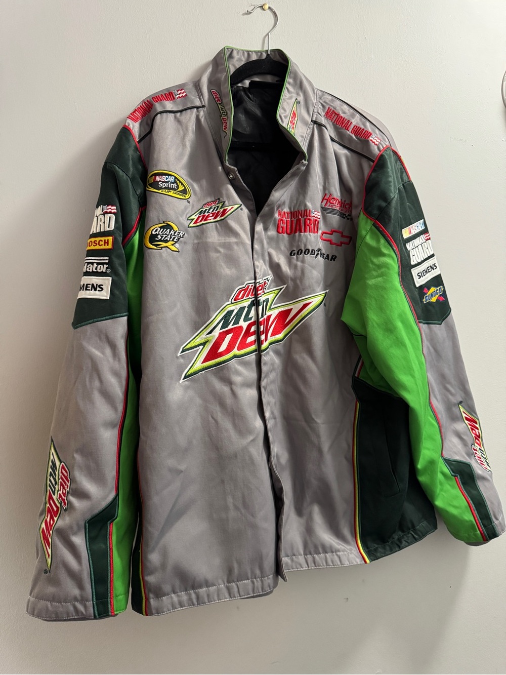 Dale Earnhardt Jr Mountain Dew Racing Jacket - Gray & Green